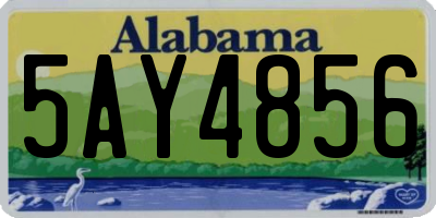 AL license plate 5AY4856