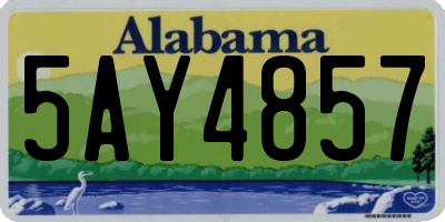 AL license plate 5AY4857
