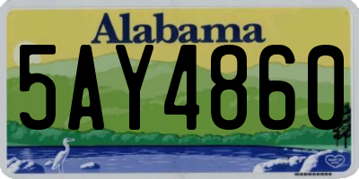 AL license plate 5AY4860