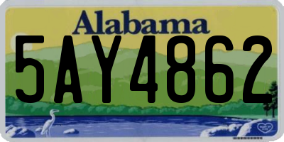 AL license plate 5AY4862