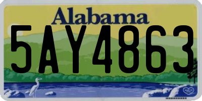 AL license plate 5AY4863