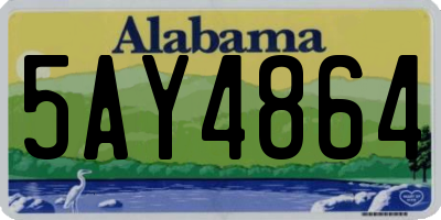 AL license plate 5AY4864