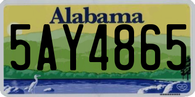 AL license plate 5AY4865