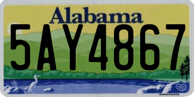 AL license plate 5AY4867