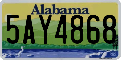 AL license plate 5AY4868