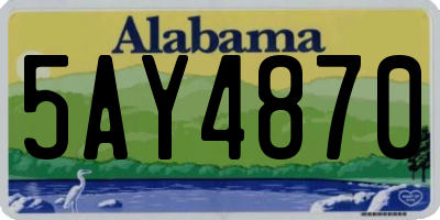 AL license plate 5AY4870