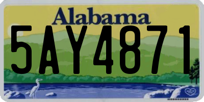 AL license plate 5AY4871