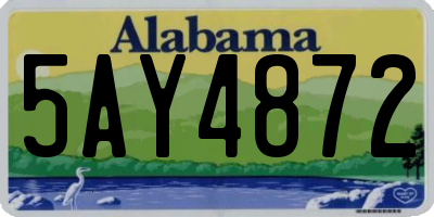 AL license plate 5AY4872