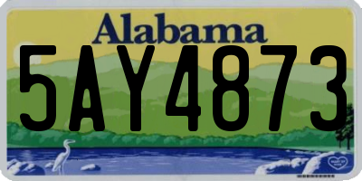 AL license plate 5AY4873