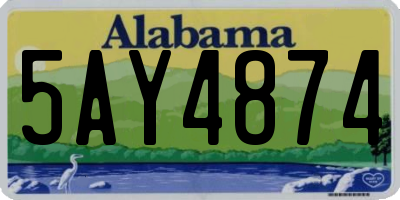 AL license plate 5AY4874