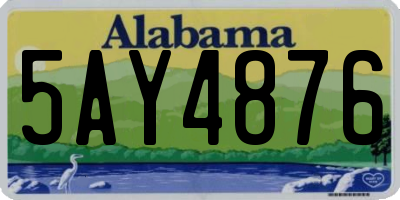 AL license plate 5AY4876