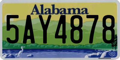 AL license plate 5AY4878
