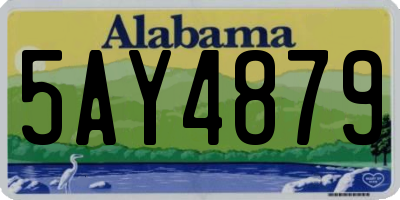 AL license plate 5AY4879
