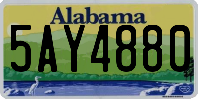AL license plate 5AY4880
