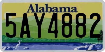 AL license plate 5AY4882