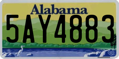 AL license plate 5AY4883