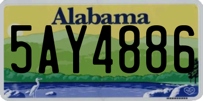 AL license plate 5AY4886