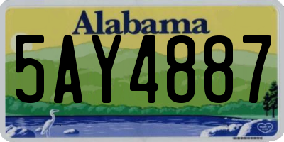 AL license plate 5AY4887