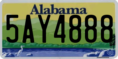 AL license plate 5AY4888