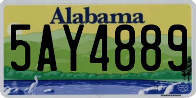 AL license plate 5AY4889