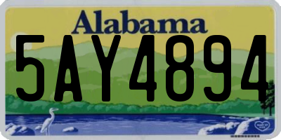 AL license plate 5AY4894