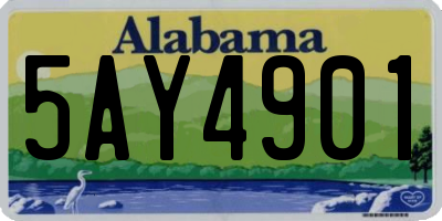 AL license plate 5AY4901