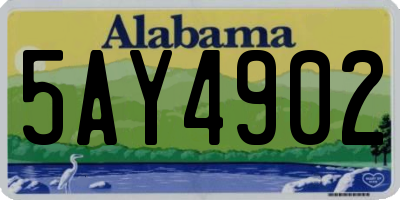 AL license plate 5AY4902