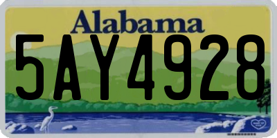 AL license plate 5AY4928