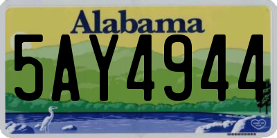 AL license plate 5AY4944