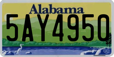 AL license plate 5AY4950
