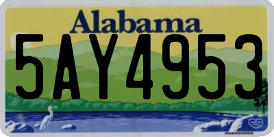 AL license plate 5AY4953