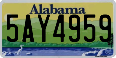 AL license plate 5AY4959