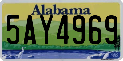 AL license plate 5AY4969