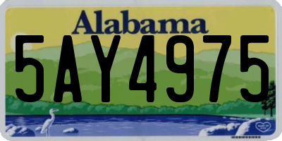 AL license plate 5AY4975
