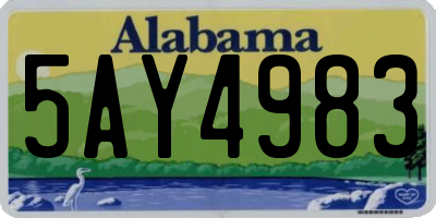 AL license plate 5AY4983