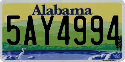 AL license plate 5AY4994