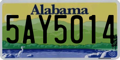 AL license plate 5AY5014