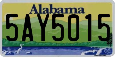 AL license plate 5AY5015