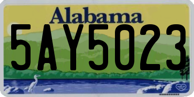 AL license plate 5AY5023