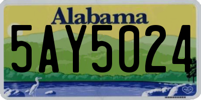 AL license plate 5AY5024