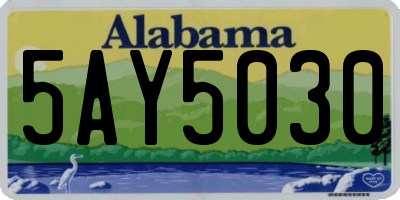 AL license plate 5AY5030