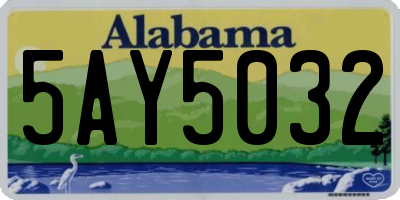 AL license plate 5AY5032