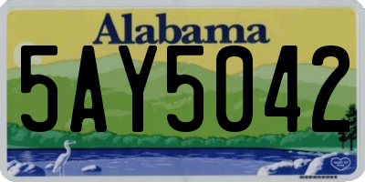 AL license plate 5AY5042