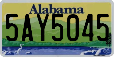 AL license plate 5AY5045