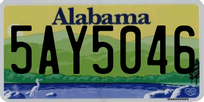AL license plate 5AY5046