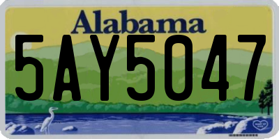 AL license plate 5AY5047