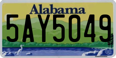 AL license plate 5AY5049