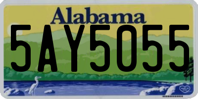 AL license plate 5AY5055