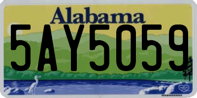 AL license plate 5AY5059