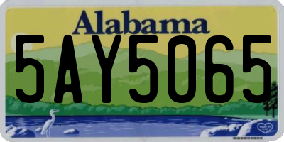 AL license plate 5AY5065